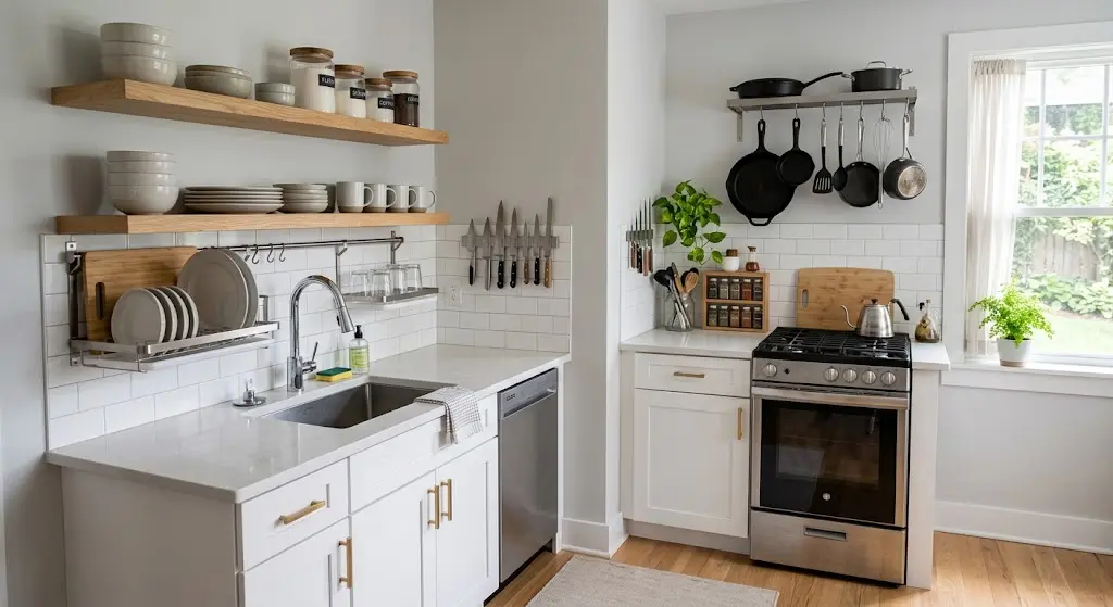How to Organize a Small Kitchen With Limited Cabinets